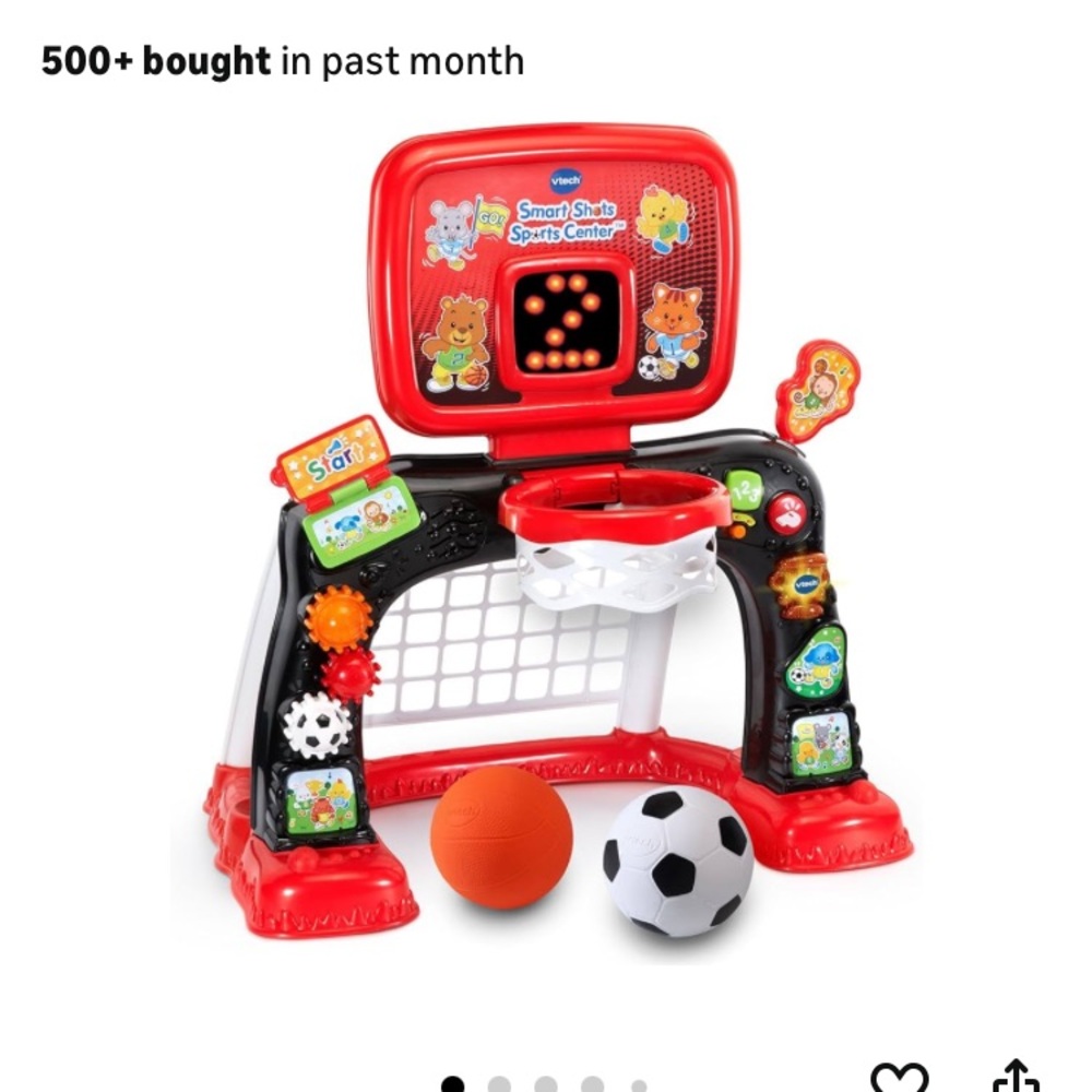 V Tech Smart Shots Sports Center - Red Kids Basketball & Soccer Play set